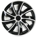 Univerzálne čierno-strieborné puklice Quad Bicolor 14
