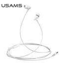USAMS EP-37 3,5 mm stereo slúchadlá biele