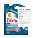 SHELL OIL 5W40 HELIX ULTRA HX7 4L