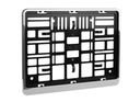 Square USA Registration Frame, Double Row, CHROME