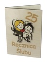 karta 25. výročie svadby SOUVENÍR 3D darček