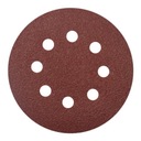 Kotúč na suchý zips Universal 125mm P80 s otvormi, 5 ks