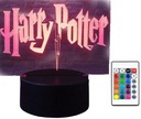 3D LED LAMPA HARRY POTTER NÁPIS FARBA + USB DIAĽKOVÉ OVLÁDANIE