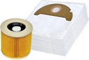 10X vrecká do vysávača + filter pre Kärcher WD 2 MV 2 WD 2.200 WD 2.250