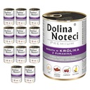 Dolina Noteci Prémiové vlhké krmivo pre psov bohaté na králik 12x400g