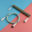 Vinutý GX16 Aviator USB-C kábel – botanická zelená