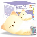 Detská nočná lampa Sweet Kitten - CAT lampa, RGB LED, TIMER, REMOTE