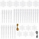 VIANOČNÝ STROMČEK KRIŠTÁĽKY VIANOČNÉ CHYBOVÉ PRÍVESKY, nerozbitné, SET 36 kusov