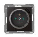 Zásuvka IMPRESJA GP-1YZPUSB/m/50 s USB ANTRACIT