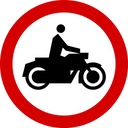 Nálepka B-4: zákaz vstupu pre motocykle priemer 40 cm
