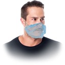 Jednorazový kryt na ústa a bradu z netkanej textílie, modrý, 100 ks