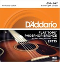 D \ 'Addario EFT15 Flat 10-47 struny pre akustickú gitaru
