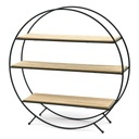 ČIERNOHNEDÝ KOVOVÝ POLIČOVÝ DISPLEJ 50cm LOFT
