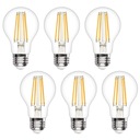 6x ŽIAROVKA A60 E27 LED vlákno 10W žhav