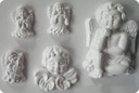 Anjeli pre omietkovú formu vianočných dekorácií figuríny