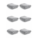 6x uterák Otto 70x140 400 g/m2 Bavlna Oceľ