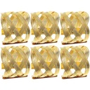 Kovové tkané krúžky na obrúsky Home Weave 6 ks