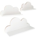 Sada políc Cloud, 3x polička Pysia cloud pre dekoráciu vášho dieťaťa