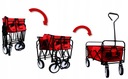 Záhradný vozík červený skladaný transport