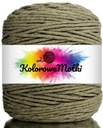 Bavlnená šnúrka pre Macrame Khaki 200m 3mm