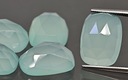 Agat Aqua Faceted Rosette vankúš 14x10 mm
