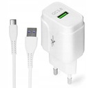 Nástenná nabíjačka pre telefón QC3.0 + USB-C kábel