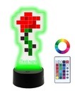 3D tlačená LED nočná lampa Minecraft s menom