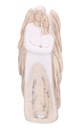 Sadrový svadobný anjel pre pár, biely, so sviečkou, 37 cm