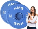 HMS - Olympijské taniere 2kg x 2 Oceľový pogumovaný BAREL 51MM