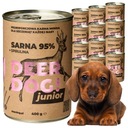JUNIOR SARNA + SPIRULINA DEER DOG mokré krmivo pre šteňatá psov 12 x 400 g