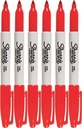 Permanentný popisovač Sharpie Fine 1mm červený x6