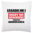 Neobťažujte svojho staviteľa biely vankúš