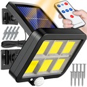 LED SOLAR LAMPA SNÍMAČ POHYBU SÚMRAK + DIAĽKOVÉ OVLÁDANIE