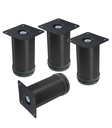 4x nastaviteľná nábytková noha DN-795 100 mm fi50 ČIERNA