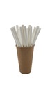 ekologické papierové slamky trubičky 8x210mm/250ks - biele