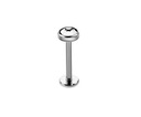 Titánový dekoračný labret - biely zirkón 1,2/12/5