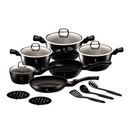 Sada hrncov Berlinger Haus Metallic Black, 15 ks.