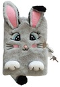 Plyšový denník s visiacim zámkom Włochacz RABBIT Bunny A5 96k Majewski