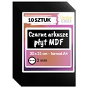 MDF pre rezy s laserovým gravírovaním 3 mm A4 x 10 ks čierny