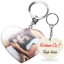 Keychain Your Photo Name Keys Heart Darček Meniny Narodeniny Valentín