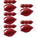 20ks Klipsy na obrúsky Red Lips Krúžky na obrúsky
