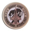 Náplasť F-16 Viper Desert Viper Sticker Hard Strike Fast