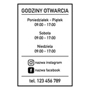 Nálepka s otváracími hodinami | 40x60cm | W41