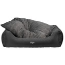 Biglo Bed Milano Minky Grey pohodlná posteľ, pelech pre psa, šedá XL
