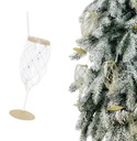 SKLENENÁ GUĽA NA VIANOČNÝ STROMČEK POHÁRE NA ŠAMPANSKÉ 16cm SKLENENÉ OBLIČKY OZDOBY