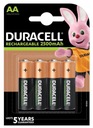 Nabíjacie batérie DURACELL 2500 mAh R6 AA 4 ks