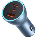 Baseus 2xUSB-C, USB-A 65W QC nabíjačka do auta