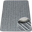 Carpet Runner Stripes Grey Melange 80x140 cm