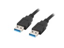 LANBERG KÁBEL USB-A 3,0 M/M 1,8 M ČIERNY CA-USBA-30