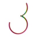 Prsteň CLICKER RAINBOW OCEL 316L 0,8/6 mm